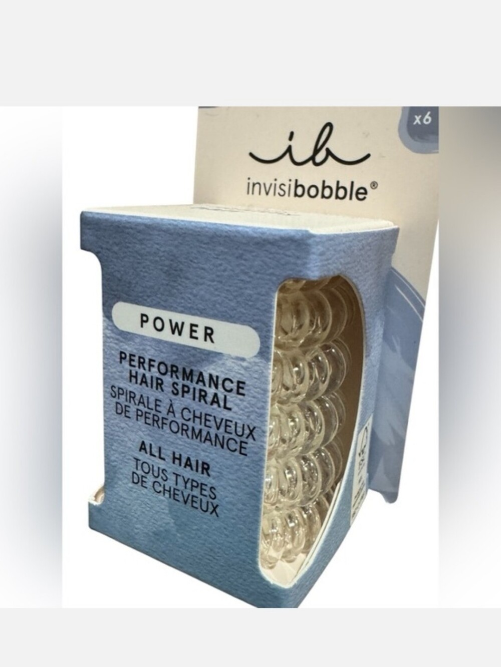 3 bundles for $25 Invisibobble Hair Spiral Crystal Clear 6-Pack NEW